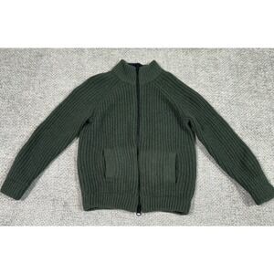 Sun 68 Sweater‎ Boys 6 Green Cardigan Full Zip Wool Blend
